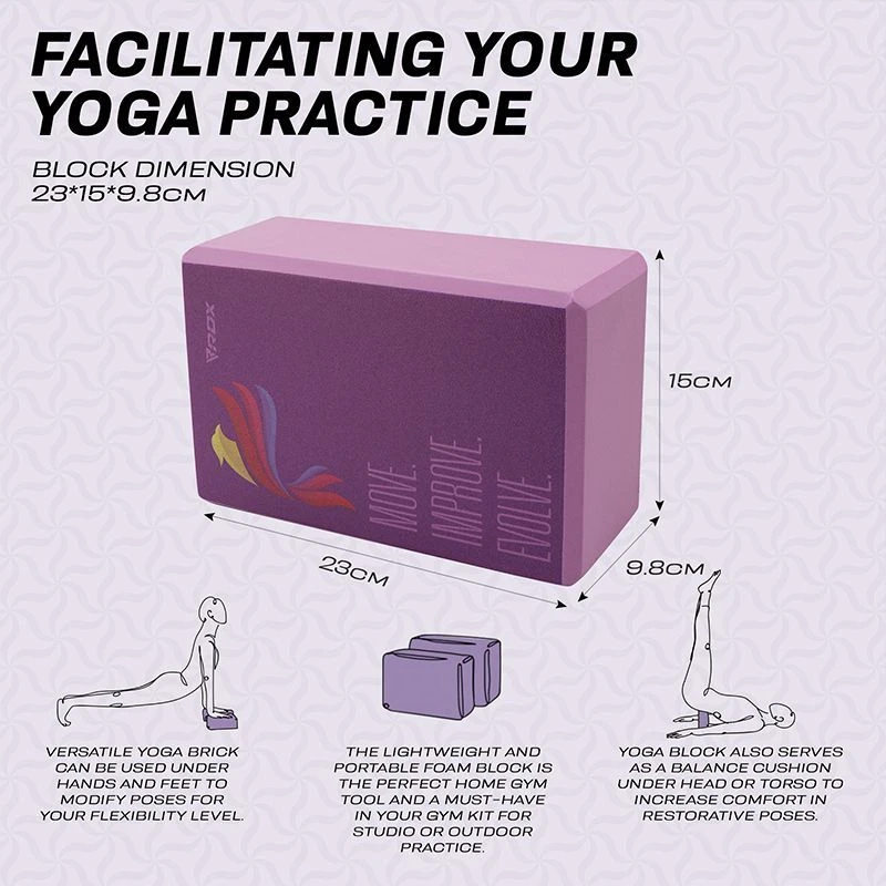 RDX SPORTS RDX D5 High Density EVA Foam Yoga Blocks Non-Slip Brick 10 RDX SPORTS RDX D5 High Density EVA Foam Yoga Blocks Non-Slip Brick - Image 8