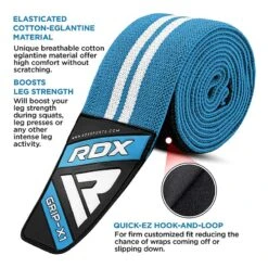 RDX SPORTS RDX K4 Weightlifting Knee Wraps OEKO-TEX® Standard 100 Certified 32 RDX SPORTS RDX K4 Weightlifting Knee Wraps OEKO-TEX® Standard 100 Certified -Rdx Sports k4 weightlifting knee wraps sky blue 3 2