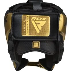 RDX SPORTS RDX L1 Mark Pro Cheek Boxing Training Head Guard -Rdx Sports l1 golden mark pro head guard 4 3