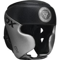 RDX SPORTS RDX L1 Mark Pro Cheek Boxing Training Head Guard -Rdx Sports l1 silver mark pro head guard 1