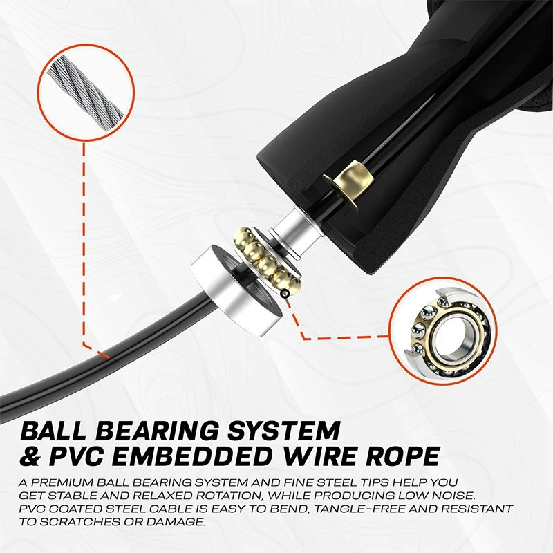 RDX SPORTS RDX X2 Adjustable 10.3ft Non-Slip Memory Foam Soft Handles Jump Rope 10 RDX SPORTS RDX X2 Adjustable 10.3ft Non-Slip Memory Foam Soft Handles Jump Rope - Image 8