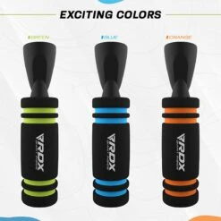 RDX SPORTS RDX X2 Adjustable 10.3ft Non-Slip Memory Foam Soft Handles Jump Rope 21 RDX SPORTS RDX X2 Adjustable 10.3ft Non-Slip Memory Foam Soft Handles Jump Rope -Rdx Sports memory foam anti slip handles adjustable skipping rope orange 6 1