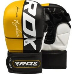 RDX SPORTS RDX T6 SMMAF Approved Hybrid MMA Grappling Gloves Gel Padded -Rdx Sports mma grappling gloves 1 2