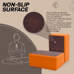 RDX SPORTS RDX D1 High Density EVA Foam Yoga Blocks Non-Slip Brick -Rdx Sports orange design yoga blocks 3