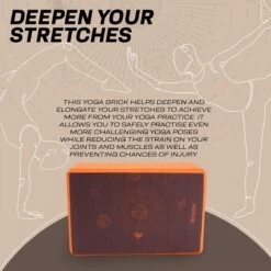RDX SPORTS RDX D1 High Density EVA Foam Yoga Blocks Non-Slip Brick -Rdx Sports orange design yoga blocks 4