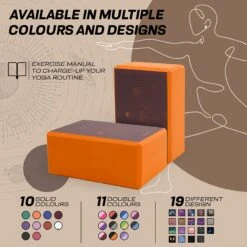 RDX SPORTS RDX D1 High Density EVA Foam Yoga Blocks Non-Slip Brick -Rdx Sports orange design yoga blocks 6