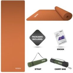 RDX SPORTS RDX YM 6mm TPE Yoga Mat -Rdx Sports orange tpe mats 1