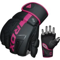RDX SPORTS RDX F6 KARA MMA Grappling Gloves -Rdx Sports pink kara mma grappling gloves 1