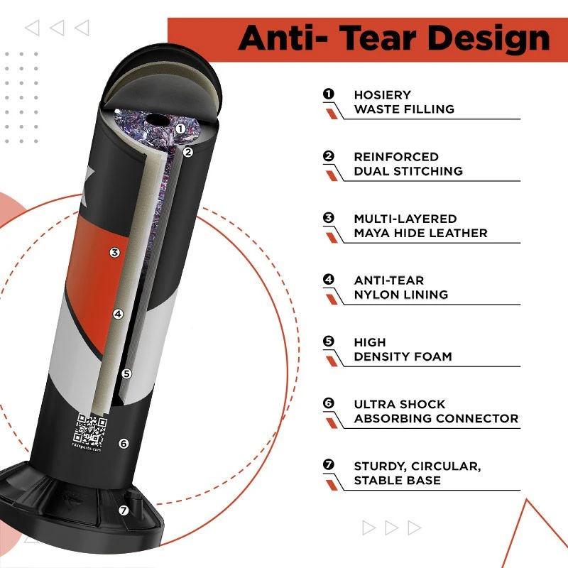 RDX SPORTS RDX R8 4ft Kids Free Standing Punch Bag Red With Gloves For Training & Workout Set 9 RDX SPORTS RDX R8 4ft Kids Free Standing Punch Bag Red With Gloves For Training & Workout Set - Image 7