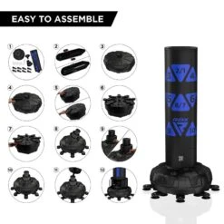 RDX SPORTS RDX FREE-STANDING ADULT PUNCH BAG TARGET MEDIUM BAG 5FT -Rdx Sports punch bag 005 10