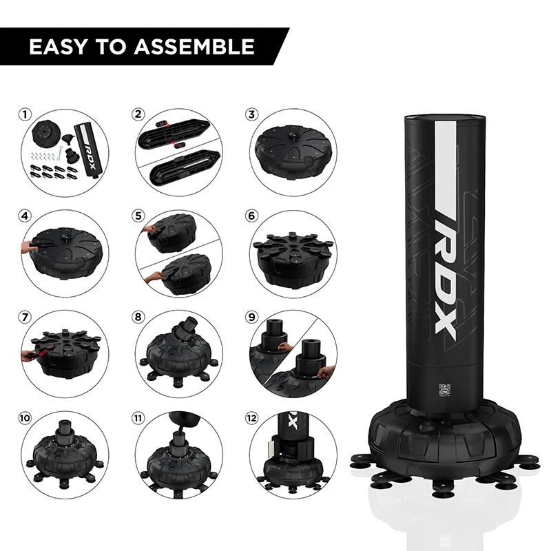 RDX SPORTS RDX F6 6FT KARA RED FREE STANDING PUNCH BAG WITH MITTS SET 12 RDX SPORTS RDX F6 6FT KARA RED FREE STANDING PUNCH BAG WITH MITTS SET - Image 10