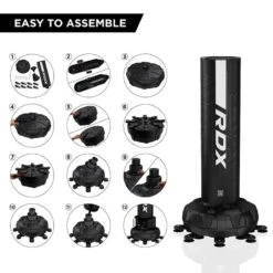 RDX SPORTS RDX F6 6FT KARA GOLDEN & BLACK FREE STANDING PUNCH BAG & MITTS SET -Rdx Sports punch bag 005 16 1 1 1
