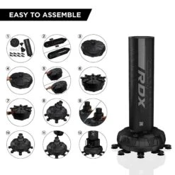 RDX SPORTS RDX F6 6FT KARA BLACK FREE STANDING PUNCH BAG WITH MITTS SET 33 RDX SPORTS RDX F6 6FT KARA BLACK FREE STANDING PUNCH BAG WITH MITTS SET -Rdx Sports punch bag 005 17