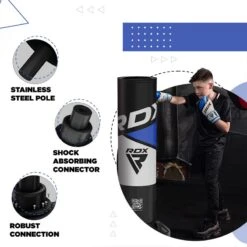 RDX SPORTS RDX R8 4ft Kids Free Standing Punch Bag Blue With Gloves For Training & Workout Set -Rdx Sports punch bag blue 2 2