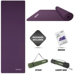 RDX SPORTS RDX YM 6mm TPE Yoga Mat -Rdx Sports purple tpe mats 1