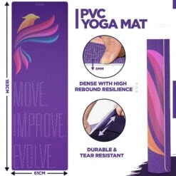 RDX SPORTS RDX D2 Iris 6mm PVC Yoga Mat Orchid Phoenix -Rdx Sports pvc yoga d2 mat 4