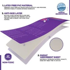 RDX SPORTS RDX D2 Iris 6mm PVC Yoga Mat Orchid Phoenix -Rdx Sports pvc yoga d2 mat 5