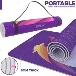 RDX SPORTS RDX D2 Iris 6mm PVC Yoga Mat Orchid Phoenix -Rdx Sports pvc yoga d2 mat 6