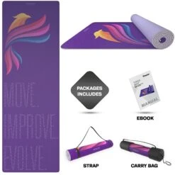 RDX SPORTS RDX D2 Iris 6mm PVC Yoga Mat Orchid Phoenix -Rdx Sports pvc yoga d2 mat 8