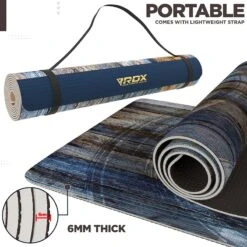 RDX SPORTS RDX D5 Iris 6mm PVC Yoga Mat Timber Blend -Rdx Sports pvc yoga d5 mat 6