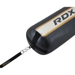 RDX SPORTS RDX T17 AURA 4ft / 5ft 2-in-1 Training Punch Bag In Pearl Black / White / Golden Set -Rdx Sports rdx black golden training punching bag 7