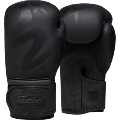 RDX SPORTS RDX F15 BLACK BOXING TRAINING GLOVES HOOK & LOOP MEN & WOMEN PUNCHING MUAY THAI KICKBOXING