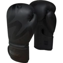 RDX SPORTS RDX F15 BLACK BOXING TRAINING GLOVES HOOK & LOOP MEN & WOMEN PUNCHING MUAY THAI KICKBOXING -Rdx Sports rdx black training boxing gloves 8 1 6