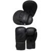 RDX SPORTS RDX F15 Noir Boxing Gloves & Punch Mitts Set In Black -Rdx Sports rdx black training focus pad 4