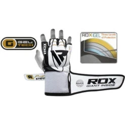 RDX SPORTS RDX F3 GEL LEATHER MMA GLOVES -Rdx Sports rdx gel leather gloves mma fight sparring 213