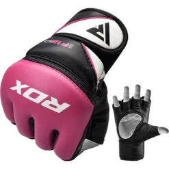 RDX SPORTS RDX F12 LADIES PINK MMA GRAPPLING GLOVES -Rdx Sports rdx ladies leather x training mma grappling gloves 48
