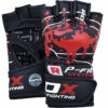 RDX SPORTS RDX F2 BLACK LEATHER MMA FIGHT GLOVES -Rdx Sports rdx leather blood mma fighting grappling gloves 32