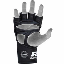 RDX SPORTS RDX F2 BLACK LEATHER MMA FIGHT GLOVES -Rdx Sports rdx leather blood mma fighting grappling gloves 39
