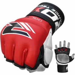 RDX SPORTS RDX T1 LEATHER MMA GLOVES -Rdx Sports rdx leather mma gel training grappling gloves 207