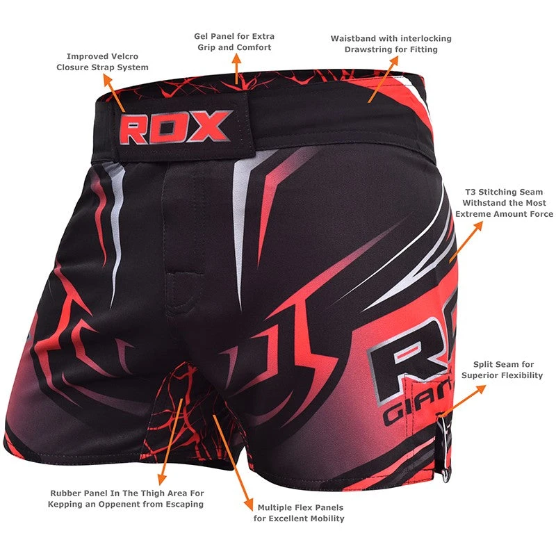 RDX SPORTS RDX R8 RED MMA SHORTS 5 RDX SPORTS RDX R8 RED MMA SHORTS - Image 3