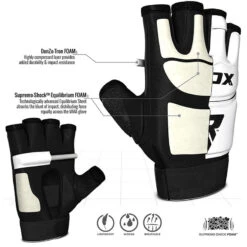 RDX SPORTS RDX T2 TAEKWONDO LEATHER TKD GLOVES -Rdx Sports rdx taekwondo grappling gloves tkd 3