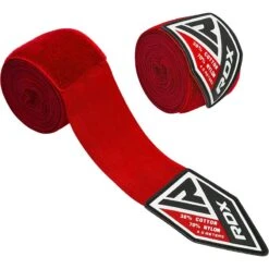 RDX SPORTS RDX RB 4.5m Elasticated Hand Wraps Bandage For Boxing, MMA & Muay Thai -Rdx Sports rdx 4.5m red hand wraps 2