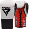 RDX SPORTS RDX C2 Fight Lace Up Leather Boxing Gloves BBBOFC/BIBA/WBF/NYAC /NEVADA APPROVED -Rdx Sports rdx c2 white leather fight boxing gloves 4