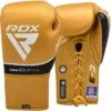 RDX SPORTS RDX C3 Fight Lace Up Leather Boxing Gloves BBBOFC/BIBA/WBF/NYAC /NEVADA APPROVED -Rdx Sports rdx c3 golden leather fight boxing gloves 1