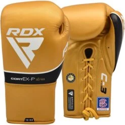 RDX SPORTS RDX C3 Fight Lace Up Leather Boxing Gloves BBBOFC/BIBA/WBF/NYAC /NEVADA APPROVED