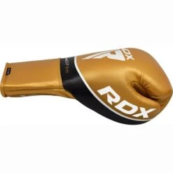 RDX SPORTS RDX C3 Fight Lace Up Leather Boxing Gloves BBBOFC/BIBA/WBF/NYAC /NEVADA APPROVED -Rdx Sports rdx c3 golden leather fight boxing gloves 4