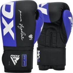 RDX SPORTS RDX F4 Boxing Sparring Gloves Hook & Loop -Rdx Sports rdx f4 boxing sparring gloves hook loop blue 5