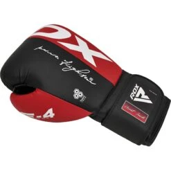 Rdx Sports -Rdx Sports rdx f4 boxing sparring gloves hook loop red 4