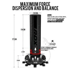 RDX SPORTS RDX F6 KARA 5-ft Free-standing Punching Bag -Rdx Sports rdx f6 6ft black free standing punch bag with mitts set 1