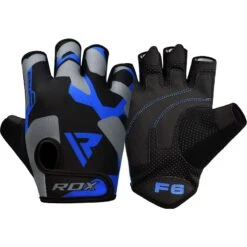 RDX SPORTS RDX FITNESS GYM GLOVES SHORT FINGER IN LYCRA -Rdx Sports rdx f6 fitness gym gloves blue 12
