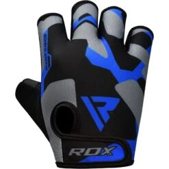 RDX SPORTS RDX FITNESS GYM GLOVES SHORT FINGER IN LYCRA -Rdx Sports rdx f6 fitness gym gloves blue 8