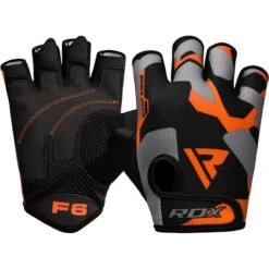 RDX SPORTS RDX FITNESS GYM GLOVES SHORT FINGER IN LYCRA -Rdx Sports rdx f6 fitness gym gloves orange 1