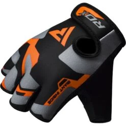 RDX SPORTS RDX FITNESS GYM GLOVES SHORT FINGER IN LYCRA -Rdx Sports rdx f6 fitness gym gloves orange 4