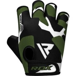 RDX SPORTS RDX FITNESS GYM GLOVES SHORT FINGER IN LYCRA -Rdx Sports rdx f6 green lycra fitness gym gloves 3 5