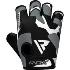 RDX SPORTS RDX FITNESS GYM GLOVES SHORT FINGER IN LYCRA -Rdx Sports rdx f6 greylycra fitness gym gloves 3 4