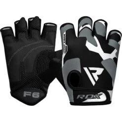 RDX SPORTS RDX FITNESS GYM GLOVES SHORT FINGER IN LYCRA -Rdx Sports rdx f6 greylycra fitness gym gloves 4 4